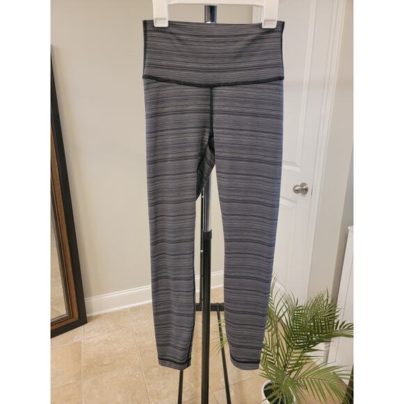 Lululemon High Times Pant Luxtreme Cyber Stripe Deep Coal Black - Picture 1 of 3
